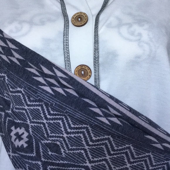LAST ONE Super Soft Aztec Sleeve Henley - Picture 8 of 8